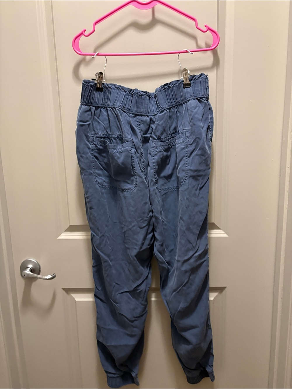 Women's Elastic-Waist Jogger Pant SET includes: Black, Tan and Blue. - Picture 10 of 12